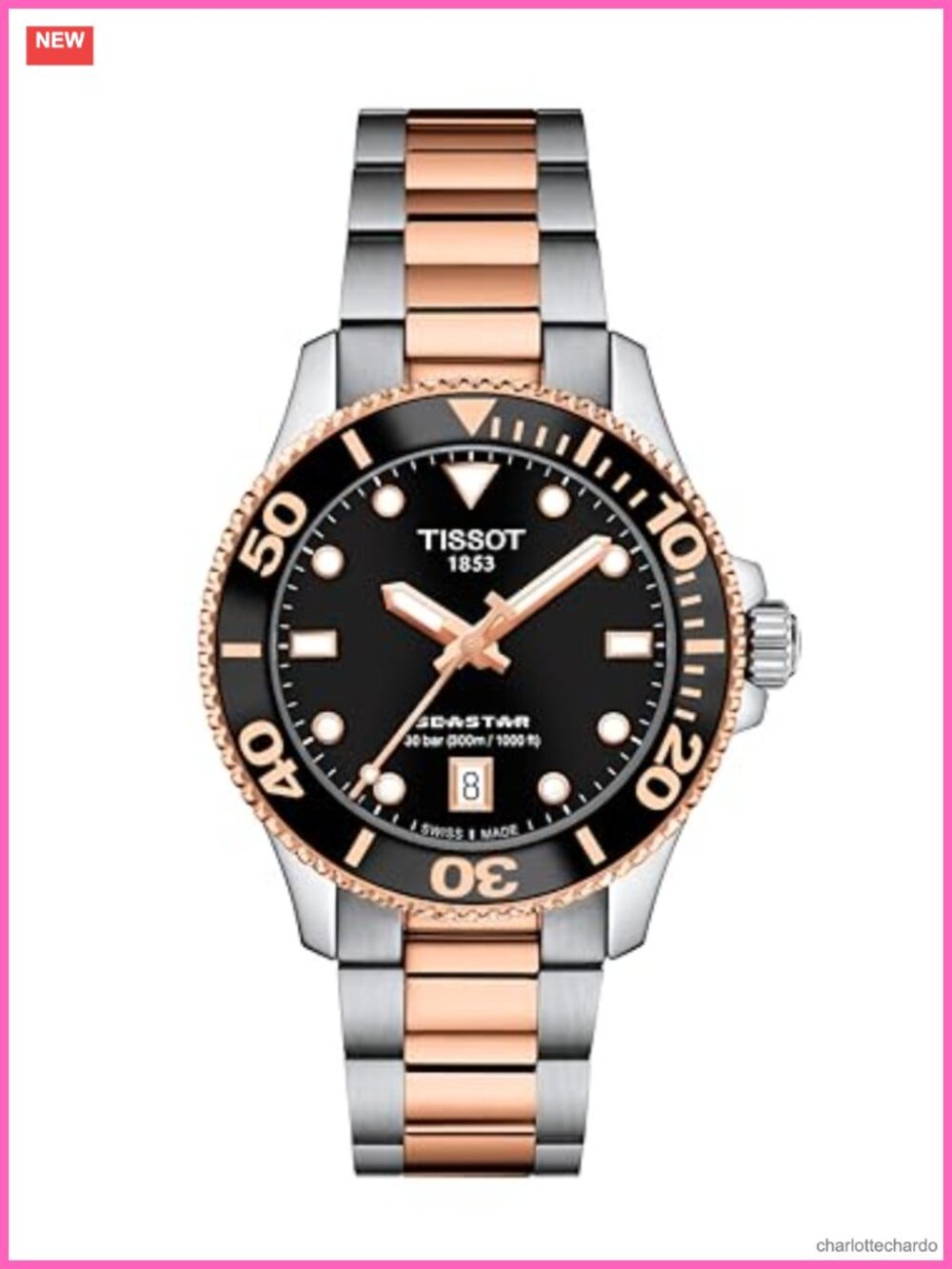 Tissot Seastar 1000 Swiss Quartz 36mm Stainless Steel Women's Dive Watch